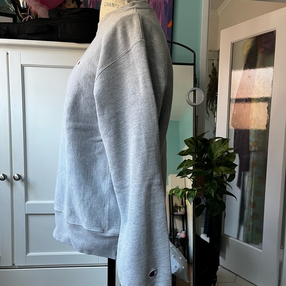 Champion Mens Reverse Weave Classic Crewneck Light Gray Size M - Picture 2 of 4